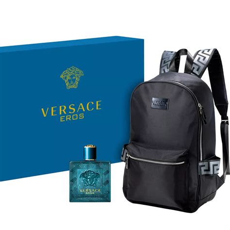 versace collane|Versace men's perfume with backpack.